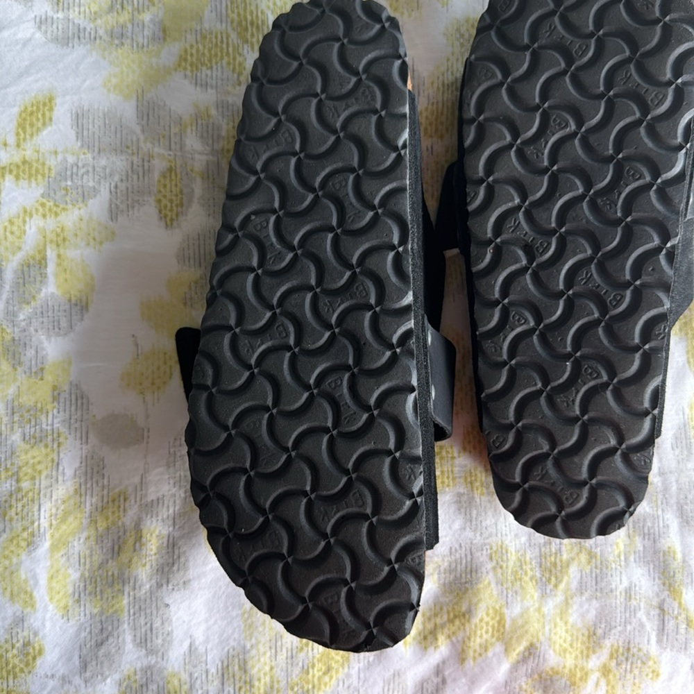 Birkenstock Black Leather/Suede Kyoto Sandal size 39. - Picture 2 of 5